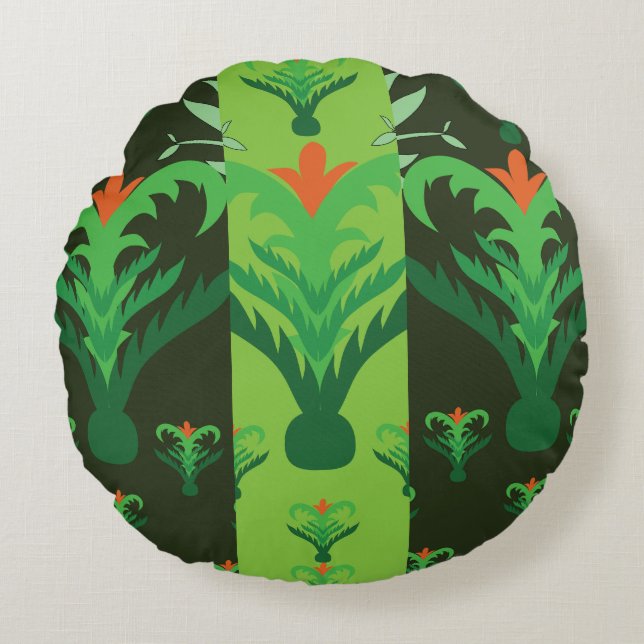 Harmony Line Pattern Decorative Throw Pillow – Bal Rundes Kissen (Vorderseite)