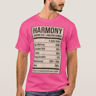 Harmony Nutrition Fakten Name Nickname Alias Titel T-Shirt