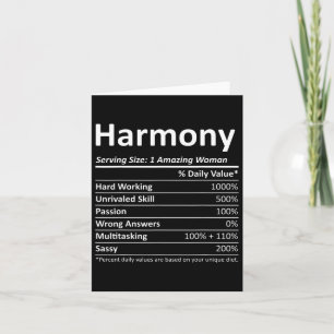Harmony Nutrition Personalisierter Name Lustiger C Karte