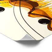 Harmony of Amber and Black Abstract Motion Poster (Ecke)