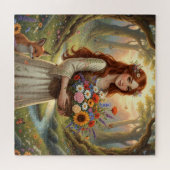 Harmony of Hair, Flowers, and Forest Puzzle (Horizontal)