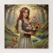 Harmony of Hair, Flowers, and Forest Puzzle (Vertikal)