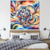 Harmony of Minds - Abstract Woman - Surreal Art Leinwanddruck (Insitu (Schlafzimmer))