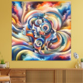 Harmony of Minds - Abstract Woman - Surreal Art Leinwanddruck (Insitu (Wohnzimmer))