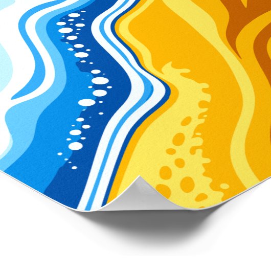 Harmony of Water and Fire Waves Poster (Ecke)