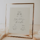 HARMONY Olive Green Signature Drinks Hochzeit Poster