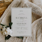 HARMONY Olive Green Wedding Einladung