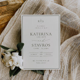 HARMONY Olive Green Wedding Einladung