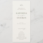 HARMONY Olive Green Wedding Programm (Vorderseite)