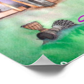 Harmony Park bei Nacht Poster (Ecke)