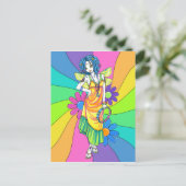 "Harmony" Rainbow Blume Kinderfee Postkarte (Stehend Vorderseite)