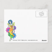 "Harmony" Rainbow Blume Kinderfee Postkarte (Rückseite)