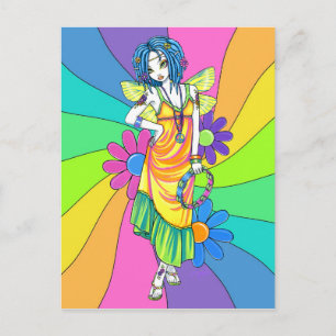 "Harmony" Rainbow Blume Kinderfee Postkarte