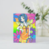 "Harmony" Rainbow Blume Kinderfee Postkarte (Stehend Vorderseite)