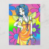 "Harmony" Rainbow Blume Kinderfee Postkarte (Vorderseite)