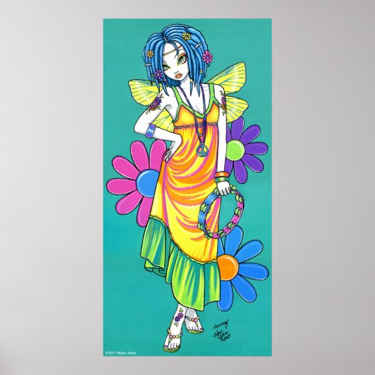"Harmony" Rainbow Blume Kindermäster Poster (Vorne)