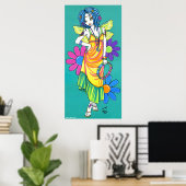 "Harmony" Rainbow Blume Kindermäster Poster (Heimbüro)