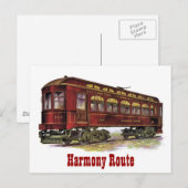 Harmony Route Eisenbahnwagen Postkarte (Vorne/Hinten)