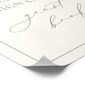HARMONY Sage Green Guest Book Sign Poster (Ecke)