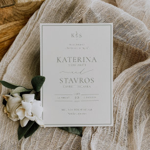 HARMONY Sage Green Wedding Einladung