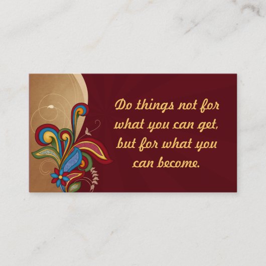 Harmony Swirl Affirmation/Business Cards Visitenkarte (Vorderseite)