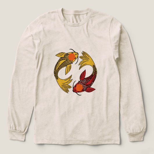 Harmony T-Shirt, Japanese koi fish Tri-Blend Shirt (Design Vorderseite)