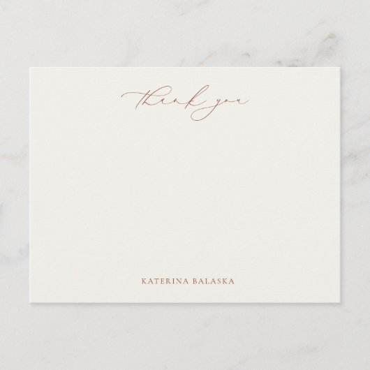 HARMONY Terracotta Dankeschön Karte (Vorderseite)