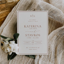 HARMONY Terracotta Hochzeit Einladung