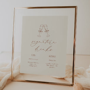 HARMONY Terracotta Signature Drinks Hochzeit Poster