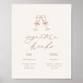 HARMONY Terracotta Signature Drinks Hochzeit Poster (Vorne)