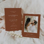 HARMONY Terracotta Wedding Foto Save The Date