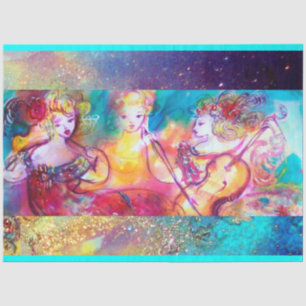 HARMONY TRIO MUSIC CONCERT Wasserfarbe Seidenpapier