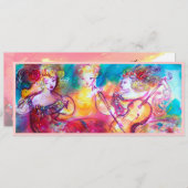 HARMONY TRIO SPRING CONCERT, Champagner Metallic Einladung (Vorne/Hinten)