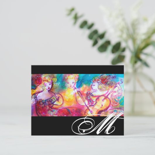 HARMONY TRIO SPRING CONCERT MONOGRAM POSTKARTE (Stehend Vorderseite)