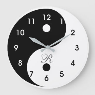 Harmony Yin Yang Monogram Wall Clock Große Wanduhr