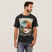 "Harmony's Embrace: Yin-Yang Surrealismus T - Shir T-Shirt (Vorne ganz)