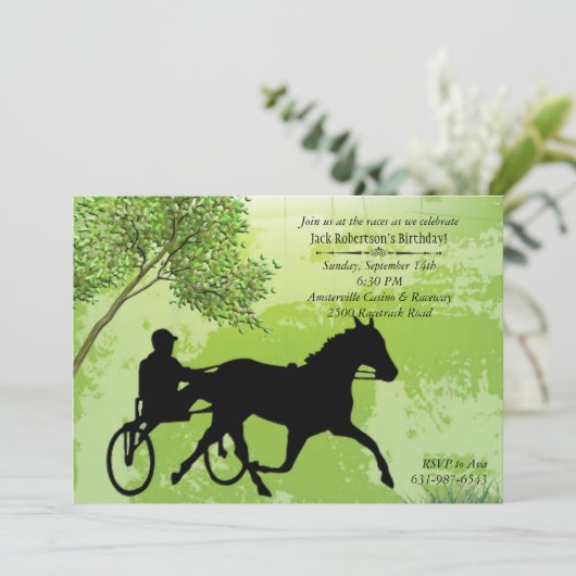 Harness Race Einladung (Stehend Vorderseite)