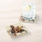 Harness Race Glasuntersetzer (Schrägansicht)