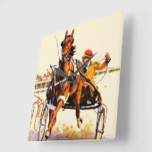 Harness Race Quadratische Wanduhr (Winkel)