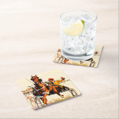 Harness Race Rechteckiger Pappuntersetzer (Vor Ort)