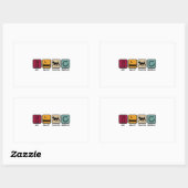 Harness Racing Eat Sleep Repeat Slogan Retro Funny Rechteckiger Aufkleber (Blatt)