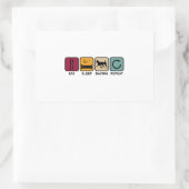 Harness Racing Eat Sleep Repeat Slogan Retro Funny Rechteckiger Aufkleber (Tasche)