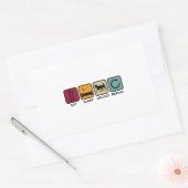 Harness Racing Eat Sleep Repeat Slogan Retro Funny Rechteckiger Aufkleber (Umschlag)