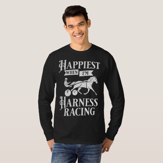Harness Racing Horse Race Track Racer Trotting Hor T-Shirt (Vorne ganz)