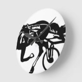 Harness Racing Horse Runde Wanduhr (Winkel)