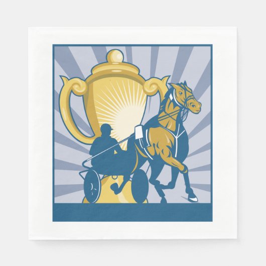 Harness Racing Paper Napkins Serviette (Vorderseite)