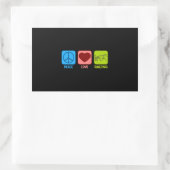 Harness Racing Peace Liebe Rechteckiger Aufkleber (Tasche)