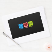 Harness Racing Peace Liebe Rechteckiger Aufkleber (Umschlag)