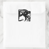 Harness Racing Pferd Quadratischer Aufkleber (Tasche)