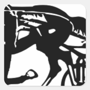 Harness Racing Pferd Quadratischer Aufkleber